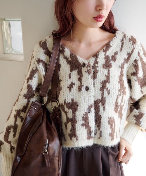 セール】【ZOZO先行】アニマルニットカーディガン（カーディガン