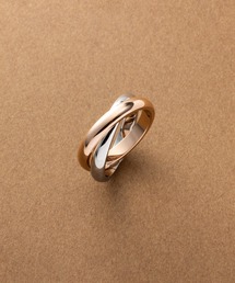 Cream dot.（クリームドット）の「【サージカルステンレス】2連ツイストの艶感ステンレス製リング（リング）」