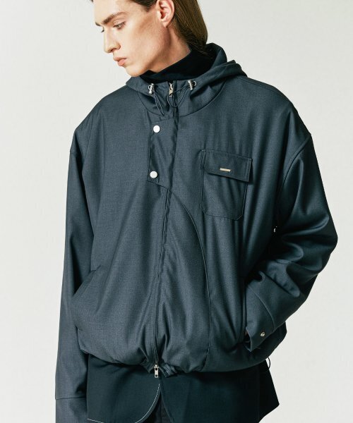 S SY(エスエスワイ)の「フロントアーチカバー フードパーカー ブルゾン グレー(ブルゾン・メンズ・その他・LARGE/MEDIUM)」の3枚目の写真