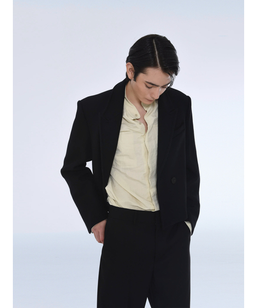 THE BALLON（ザバロン）の「DOUBLE BREASTED CROPPED WOOL COAT（チェスターコート・メンズ・その他・MEDIUM/LARGE）」の3枚目の写真