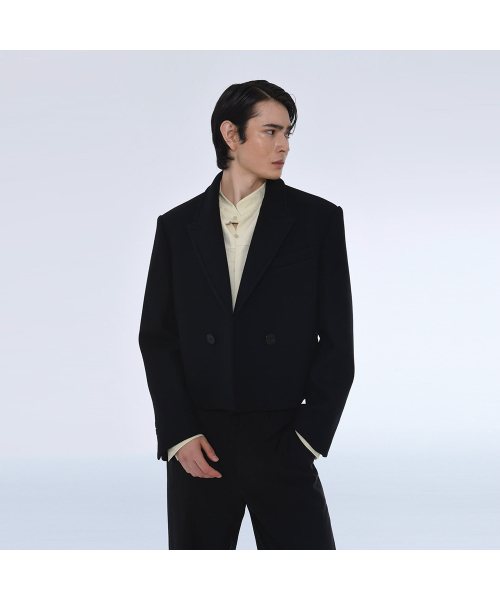 THE BALLON（ザバロン）の「DOUBLE BREASTED CROPPED WOOL COAT（チェスターコート・メンズ・その他・MEDIUM/LARGE）」の5枚目の写真