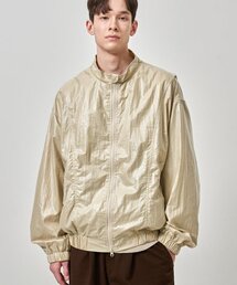 AOTT（アンアウトピット）の「クラックコーティングウィンドブレーカー ベージュ（ナイロンジャケット）」