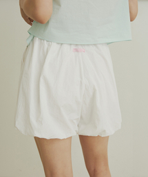 Pumpkin balloon banding half pants - white