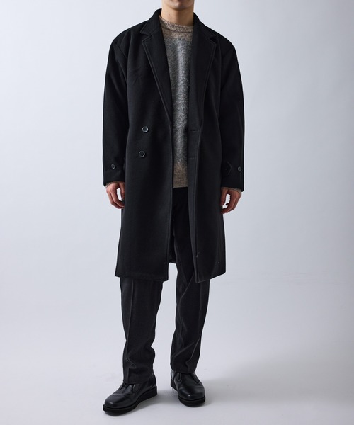 JUNRED(ジュンレッド)の「ウールライクチェスターコート(チェスターコート・メンズ・ブラック/ブラウン・S/LL/L/M)」の5枚目の写真