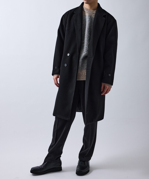 JUNRED(ジュンレッド)の「ウールライクチェスターコート(チェスターコート・メンズ・ブラック/ブラウン・S/LL/L/M)」の6枚目の写真