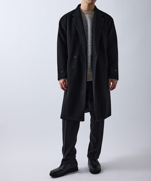 JUNRED(ジュンレッド)の「ウールライクチェスターコート(チェスターコート・メンズ・ブラック/ブラウン・S/LL/L/M)」の7枚目の写真