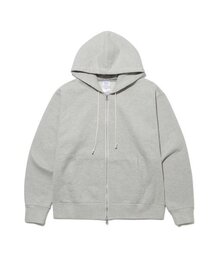 Cotton Zip-Up Hoodie (Light Grey 3%)