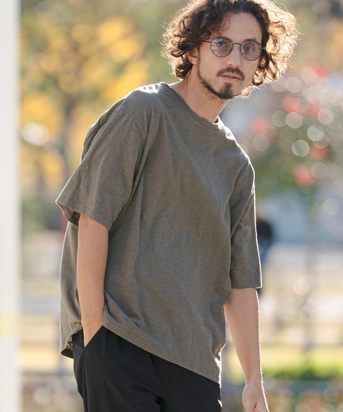 CAMBIO(カンビオ)の「mt10147- ベーシックスラブTシャツ(CMB-R0204)(Tシャツ/カットソー・メンズ・ブラック/ホワイト/チャコール/ネイビー・S/M/L)」の3枚目の写真