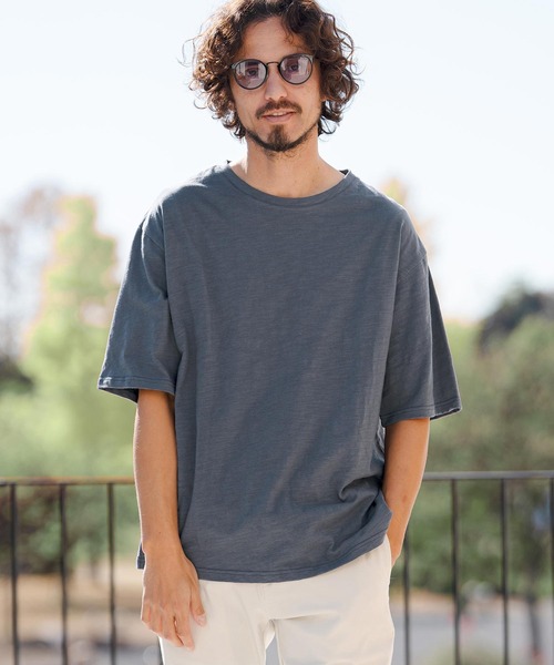 CAMBIO(カンビオ)の「mt10147- ベーシックスラブTシャツ(CMB-R0204)(Tシャツ/カットソー・メンズ・ブラック/ホワイト/チャコール/ネイビー・S/M/L)」の5枚目の写真