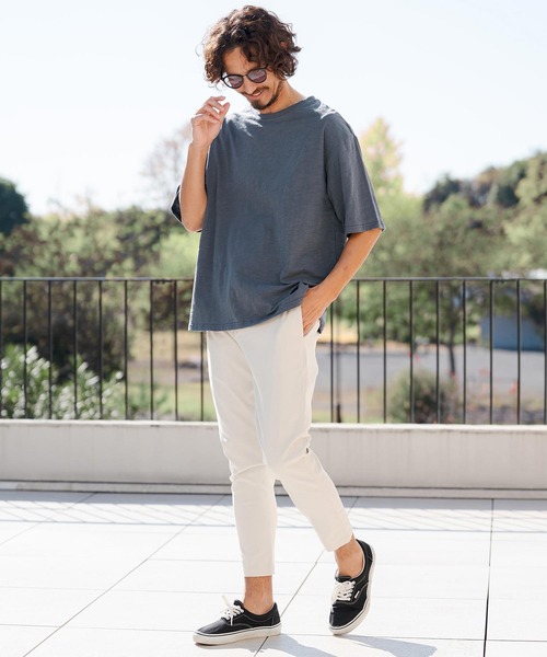 CAMBIO(カンビオ)の「mt10147- ベーシックスラブTシャツ(CMB-R0204)(Tシャツ/カットソー・メンズ・ブラック/ホワイト/チャコール/ネイビー・S/M/L)」の8枚目の写真