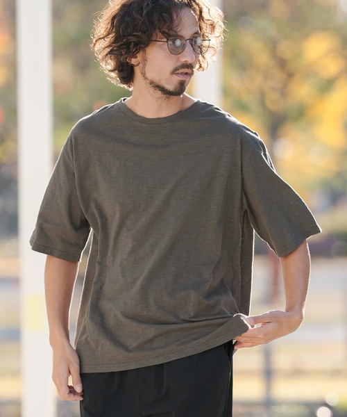CAMBIO(カンビオ)の「mt10147- ベーシックスラブTシャツ(CMB-R0204)(Tシャツ/カットソー・メンズ・ブラック/ホワイト/チャコール/ネイビー・S/M/L)」の9枚目の写真