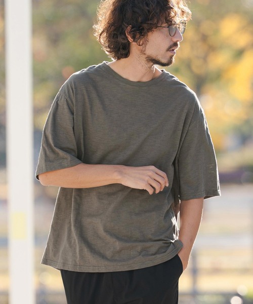 CAMBIO(カンビオ)の「mt10147- ベーシックスラブTシャツ(CMB-R0204)(Tシャツ/カットソー・メンズ・ブラック/ホワイト/チャコール/ネイビー・S/M/L)」の10枚目の写真