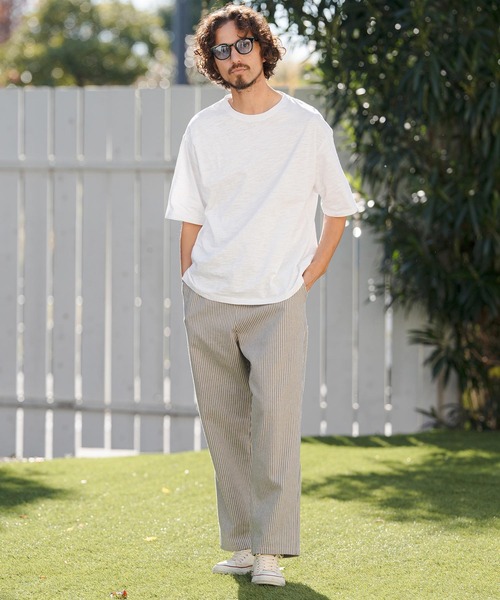 CAMBIO(カンビオ)の「mt10147- ベーシックスラブTシャツ(CMB-R0204)(Tシャツ/カットソー・メンズ・ブラック/ホワイト/チャコール/ネイビー・S/M/L)」の15枚目の写真