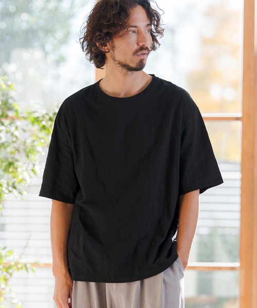 CAMBIO(カンビオ)の「mt10147- ベーシックスラブTシャツ(CMB-R0204)(Tシャツ/カットソー・メンズ・ブラック/ホワイト/チャコール/ネイビー・S/M/L)」の17枚目の写真