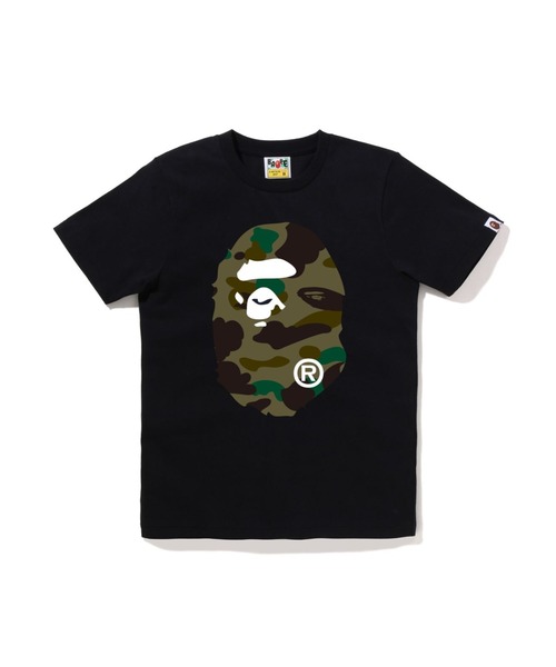 A BATHING APE(アベイシングエイプ)の「1ST CAMO BIG APE HEAD TEE(Tシャツ/カットソー・レディース・ホワイト×グリーン/ブラック×グリーン/ホワイト×イエロー/ブラック×イエロー・XX-SMALL/MEDIUM/SMALL/X-SMALL)」の3枚目の写真