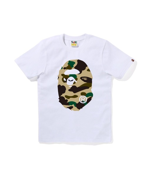A BATHING APE(アベイシングエイプ)の「1ST CAMO BIG APE HEAD TEE(Tシャツ/カットソー・レディース・ホワイト×グリーン/ブラック×グリーン/ホワイト×イエロー/ブラック×イエロー・XX-SMALL/MEDIUM/SMALL/X-SMALL)」の2枚目の写真