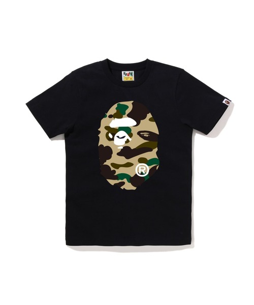 A BATHING APE(アベイシングエイプ)の「1ST CAMO BIG APE HEAD TEE(Tシャツ/カットソー・レディース・ホワイト×グリーン/ブラック×グリーン/ホワイト×イエロー/ブラック×イエロー・XX-SMALL/MEDIUM/SMALL/X-SMALL)」の4枚目の写真