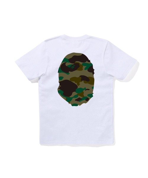 A BATHING APE(アベイシングエイプ)の「1ST CAMO BIG APE HEAD TEE(Tシャツ/カットソー・レディース・ホワイト×グリーン/ブラック×グリーン/ホワイト×イエロー/ブラック×イエロー・XX-SMALL/MEDIUM/SMALL/X-SMALL)」の5枚目の写真