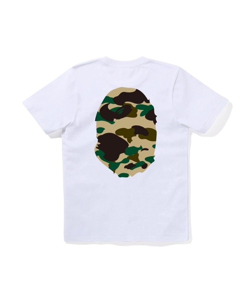 A BATHING APE(アベイシングエイプ)の「1ST CAMO BIG APE HEAD TEE(Tシャツ/カットソー・レディース・ホワイト×グリーン/ブラック×グリーン/ホワイト×イエロー/ブラック×イエロー・XX-SMALL/MEDIUM/SMALL/X-SMALL)」の6枚目の写真