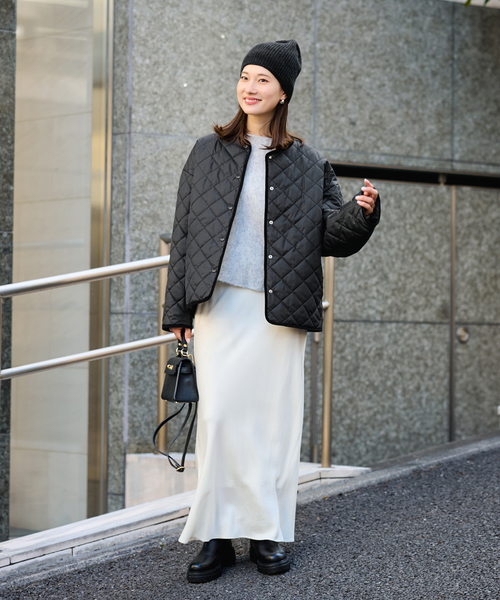 FRAMeWORK（フレームワーク）の「2WAYキルティングショートブルゾン（その他アウター・レディース・アイボリー/ブラック・38/36）」の3枚目の写真