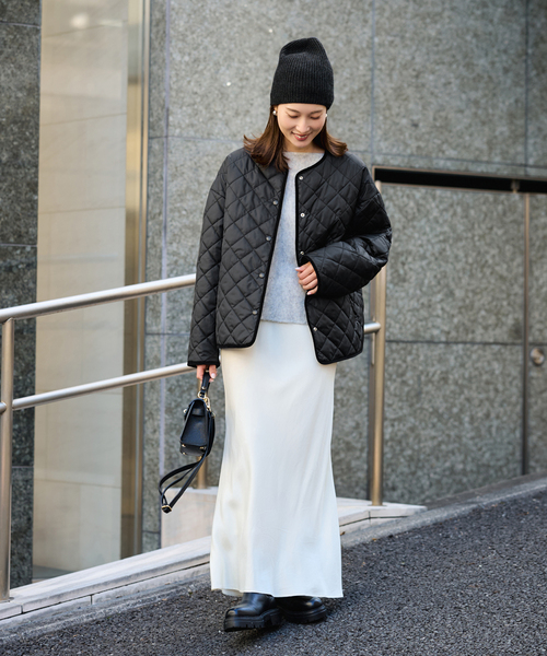 FRAMeWORK（フレームワーク）の「2WAYキルティングショートブルゾン（その他アウター・レディース・アイボリー/ブラック・38/36）」の4枚目の写真