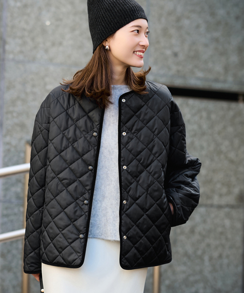 FRAMeWORK（フレームワーク）の「2WAYキルティングショートブルゾン（その他アウター・レディース・アイボリー/ブラック・38/36）」の7枚目の写真