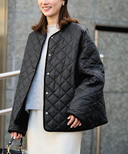 FRAMeWORK（フレームワーク）の「2WAYキルティングショートブルゾン（その他アウター・レディース・アイボリー/ブラック・38/36）」の8枚目の写真