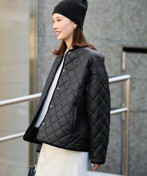 FRAMeWORK（フレームワーク）の「2WAYキルティングショートブルゾン（その他アウター・レディース・アイボリー/ブラック・38/36）」の9枚目の写真