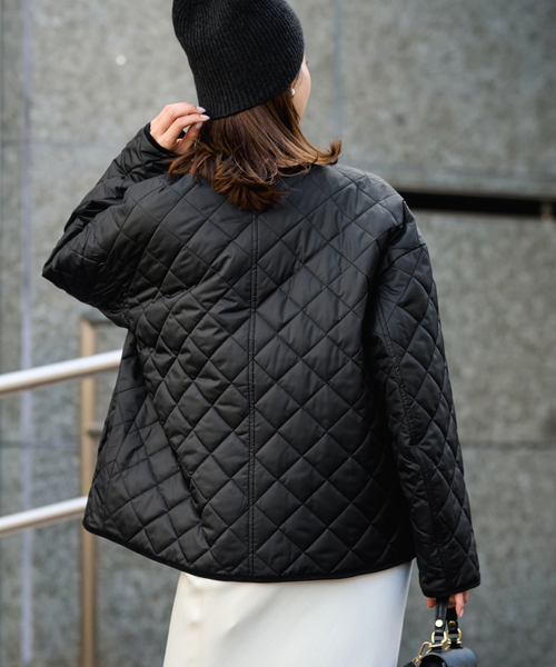 FRAMeWORK（フレームワーク）の「2WAYキルティングショートブルゾン（その他アウター・レディース・アイボリー/ブラック・38/36）」の10枚目の写真