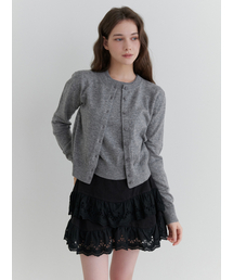 Pea wool cardigan (gray)