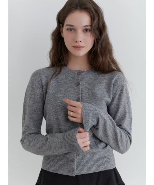 RE_L（リエル）の「Pea wool cardigan (gray)（カーディガン/ボレロ・レディース・その他・FREE）」の2枚目の写真