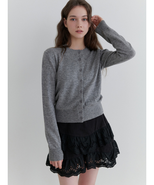 RE_L（リエル）の「Pea wool cardigan (gray)（カーディガン/ボレロ・レディース・その他・FREE）」の3枚目の写真