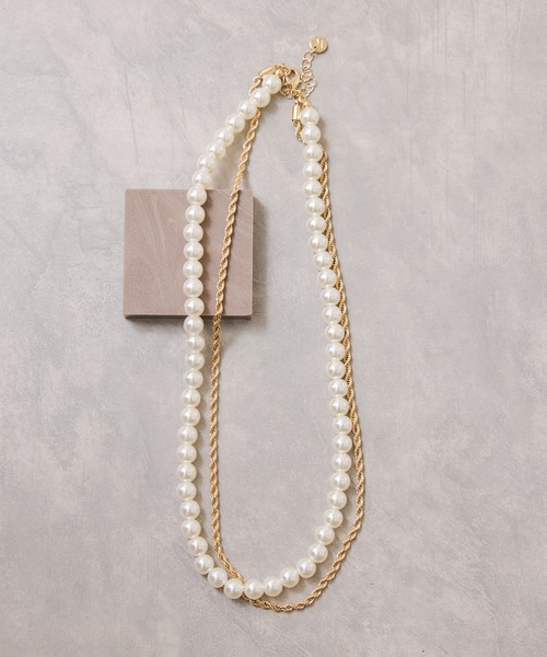 VIS（ビス）の「パール×チェーンネックレス（ネックレス・レディース・シルバー/ゴールド・FREE）」の4枚目の写真