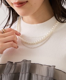 VIS（ビス）の「パール×チェーンネックレス（ネックレス）」