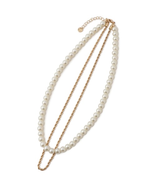 VIS（ビス）の「パール×チェーンネックレス（ネックレス・レディース・シルバー/ゴールド・FREE）」の5枚目の写真