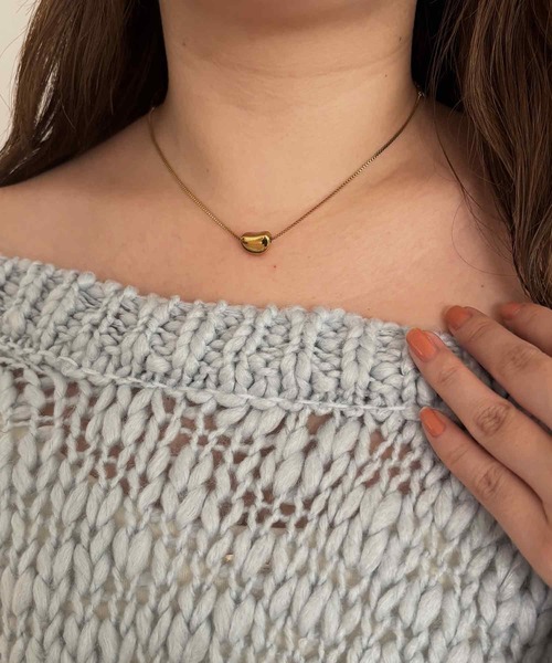 kutir（クティール）の「kutirlune／ウェーブストーンネックレス（ネックレス・レディース・シルバー/ゴールド・FREE）」の2枚目の写真