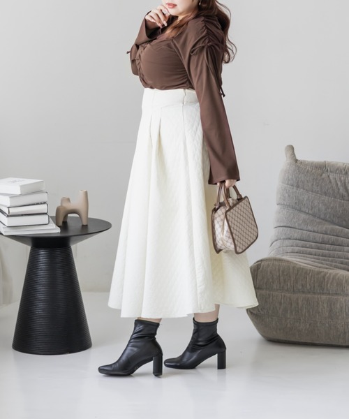 CLETTE（クレット）の「CLETTEオリジナルギャザーデザインカットソー（Tシャツ/カットソー・レディース・ブラウン/グレー/ブラック・LL/3L/4L）」の15枚目の写真