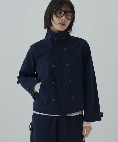 FEKETE（フェケテ）の「high-neck jacket / スタンドネックジャケット（その他アウター・レディース・ミント/ネイビー・LARGE/MEDIUM/SMALL）」の2枚目の写真