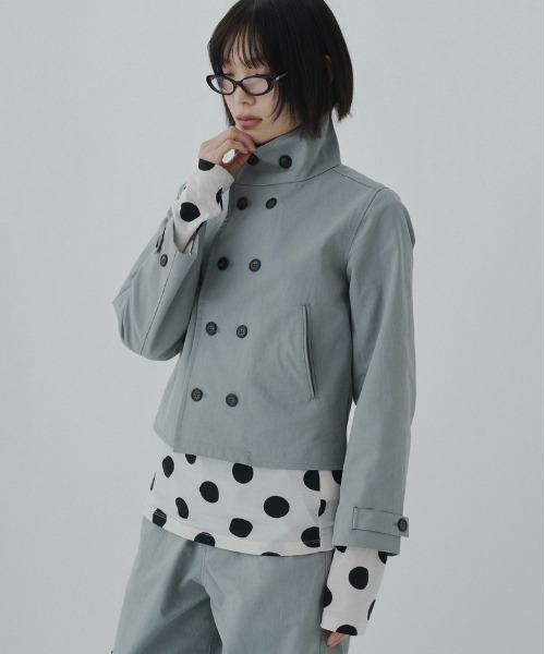 ジャケット・アウター high neck button design coat soera-jackets-emily-high-neck-