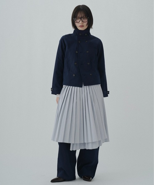 FEKETE（フェケテ）の「high-neck jacket / スタンドネックジャケット（その他アウター・レディース・ミント/ネイビー・LARGE/MEDIUM/SMALL）」の4枚目の写真