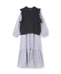 petit main LIEN | 【親子リンク】ベストつきワンピース(ワンピース)