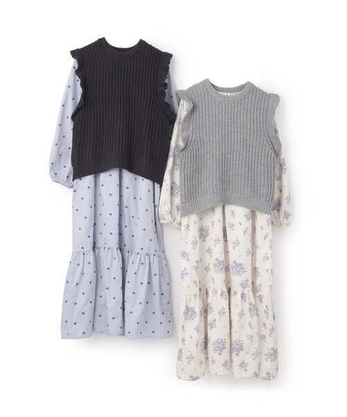 petit main LIEN（プティマインリアン）の「【親子リンク】ベストつきワンピース（ワンピース・レディース・ライトブルー/カラフル・F）」の14枚目の写真