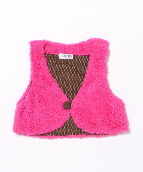 nino（ニノ）の「カラーフリースベスト（ベスト・キッズ・パープル/ベージュ/ピンク/ブラウン/グレー・110cm/120cm/130cm）」の5枚目の写真