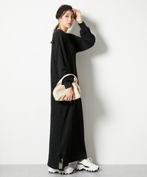 slattgir | 高身長 ケーブルジャガードカットソークルーネックワンピース(トールサイズ)(ワンピース)