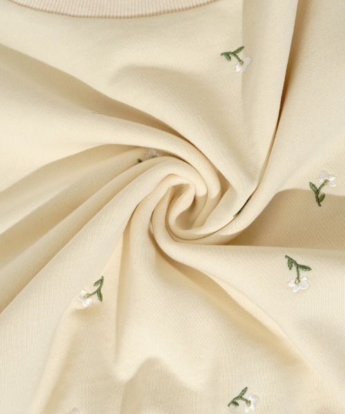 flower（フラワー）の「トゥインクルエンブロイダリースウェット（スウェット・レディース・イエロー/アイボリー・FREE）」の8枚目の写真