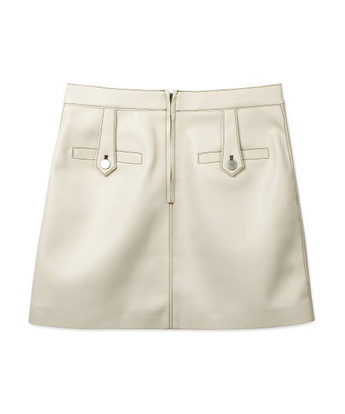 B QUIET（ビークワイエット）の「FAUX LEATHER POCKET MINI SKIRTS_CREAM（スカート・レディース・その他・MEDIUM/SMALL）」の6枚目の写真