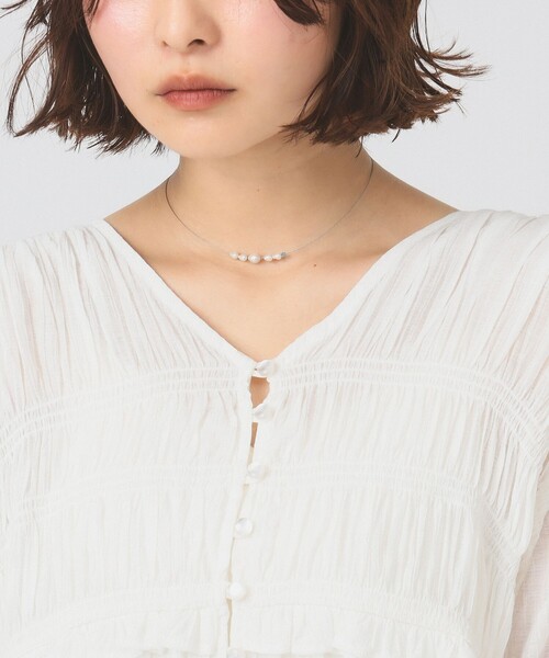 Ray BEAMS（レイビームス）の「シャーリング ペプラム  ブラウス（シャツ/ブラウス・レディース・サックスブルー/ブラック/ホワイト・ONE SIZE）」の14枚目の写真