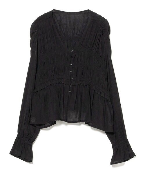 Ray BEAMS（レイビームス）の「シャーリング ペプラム  ブラウス（シャツ/ブラウス・レディース・サックスブルー/ブラック/ホワイト・ONE SIZE）」の20枚目の写真