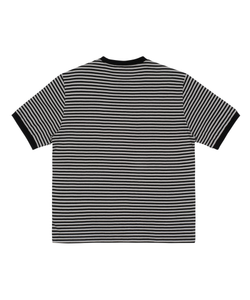 THECOLDESTMOMENT(ザコールデストモーメント)の「TCM mini logo stripe ringer T (black)(Tシャツ/カットソー・メンズ・その他・S/M/L)」の3枚目の写真