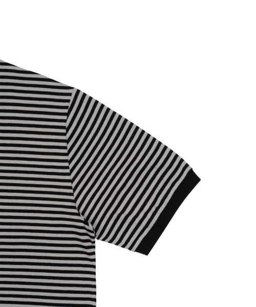 THECOLDESTMOMENT(ザコールデストモーメント)の「TCM mini logo stripe ringer T (black)(Tシャツ/カットソー・メンズ・その他・S/M/L)」の4枚目の写真